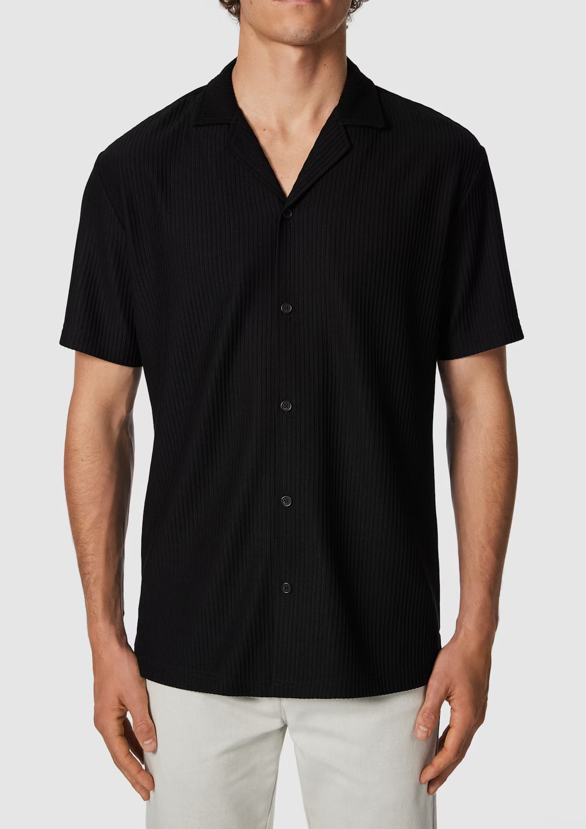 BAR CLOTHING ARTICLE # 3704 Black Textured Short Sleeve Shirt